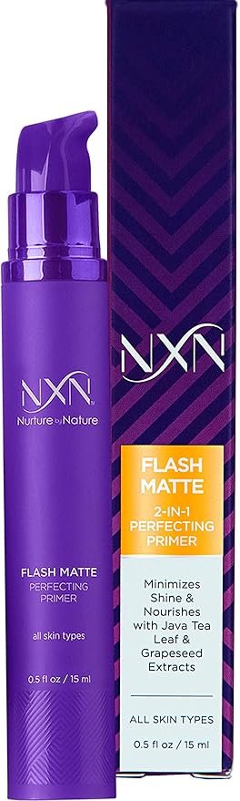 NxN 2-in-1 Matte Primer with Java Tea Leaf & Grapeseed to Nourish Skin & Minimize Pores for All Skin Types O.5 FL Oz