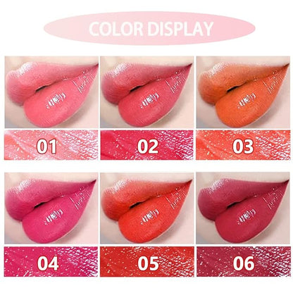 2 Colors Lip Tint Stain, Water Matte Liquid Lipstick, Korean Lip Gloss Moisturizing Natural Lip Tint, Lip and Cheek Tint,Non-Sticky Finish Lip Stain,Long-Lasting Waterproof,Vivid Color Lip Stain-01+03