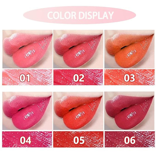 2 Colors Lip Tint Stain, Water Matte Liquid Lipstick, Korean Lip Gloss Moisturizing Natural Lip Tint, Lip and Cheek Tint,Non-Sticky Finish Lip Stain,Long-Lasting Waterproof,Vivid Color Lip Stain-01+03