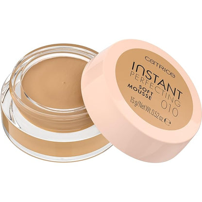 Catrice | Instant Perfect Soft Mousse | Color Correcting, Medium-Buildable Coverage, Visibly Blurs Pores | Vegan & Cruelty Free (010 Warm Beige)