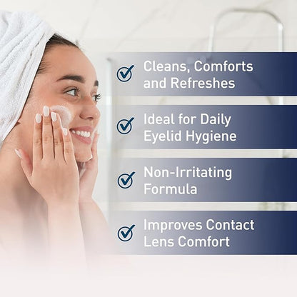 OCuSOFT Original Foaming Eyelid Cleanser - Mild Instant Foam to Remove Oil, Dust, Pollen & Makeup - 1.68 fl oz