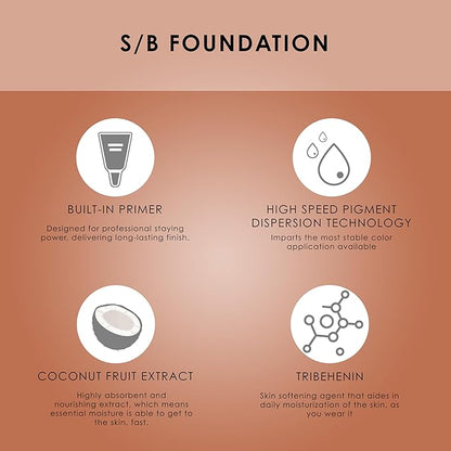 TEMPTU S/B Silicone-Based Airbrush Foundation: Professional Long-Wear Liquid Makeup, Sheer To Full Coverage For A Hydrated, Healthy-Looking Glow & Luminous, Dewy Finish On All Skin Types, 008 Clay, 4 Fl Oz