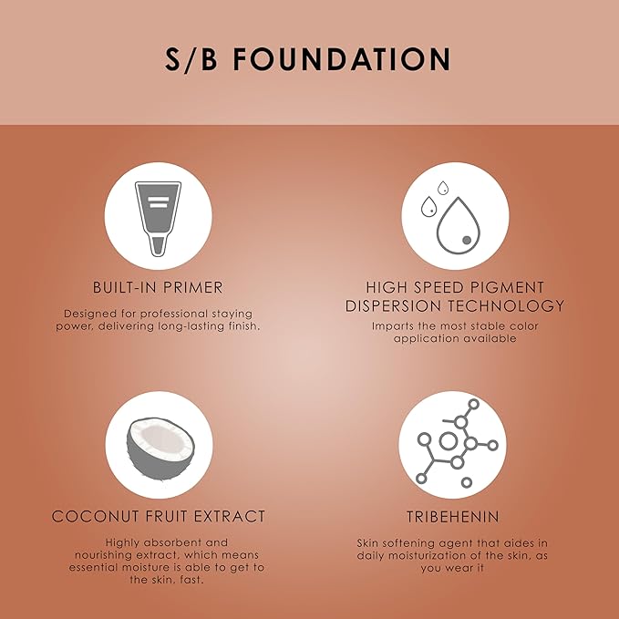 TEMPTU S/B Silicone-Based Airbrush Foundation: Professional Long-Wear Liquid Makeup, Sheer To Full Coverage For A Hydrated, Healthy-Looking Glow & Luminous, Dewy Finish On All Skin Types, 002 Blush Ivory, 1 Fl Oz