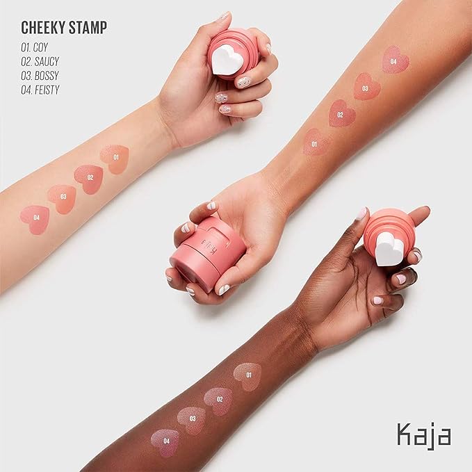Kaja 3-in-1 Blendable Sculpting Trio - Play Bento 2.5 Dolce Cappuccino + Blush - Cheeky Stamp 01 Coy, 0.17 Oz
