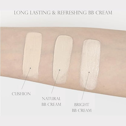 Blemish Balm, Korean BB Cream, Dewy Finish, Moisturizing Medium Flawless Coverage, Glowing Skin Tone, Glow & Dewy Makeup,1.41oz (BB Cream Bright Type)