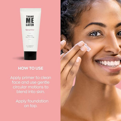 Elizabeth Mott Thank Me Later Face Primer - Mattifying Makeup Base Primer for Shine and Oil Control - Pore Minimizer, Hides Wrinkles and Fine Lines – Long-lasting Makeup Gripping Formula 30 g