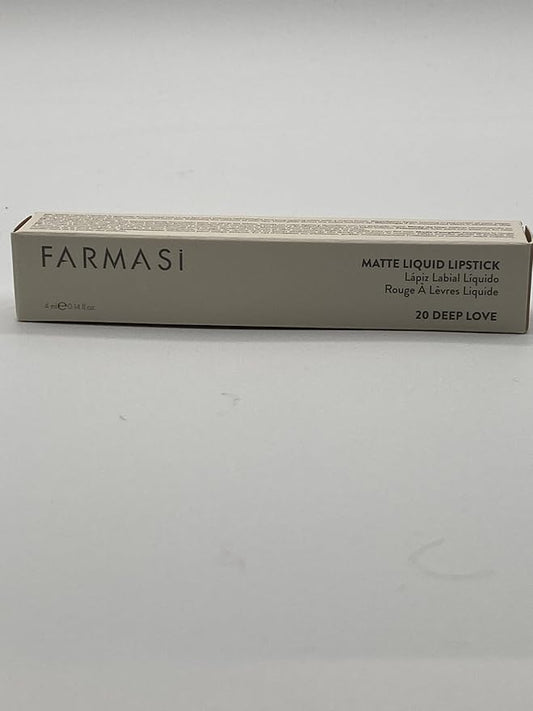 FARMASi Liquid Matte Lipstick, 20 DEEP LOVE, 4g/0.14oz - Long-Lasting, Intense Matte Finish, Highly Pigmented, Bold Color, Lightweight Formula, Non-Drying, Smudge-Proof, Full Coverage