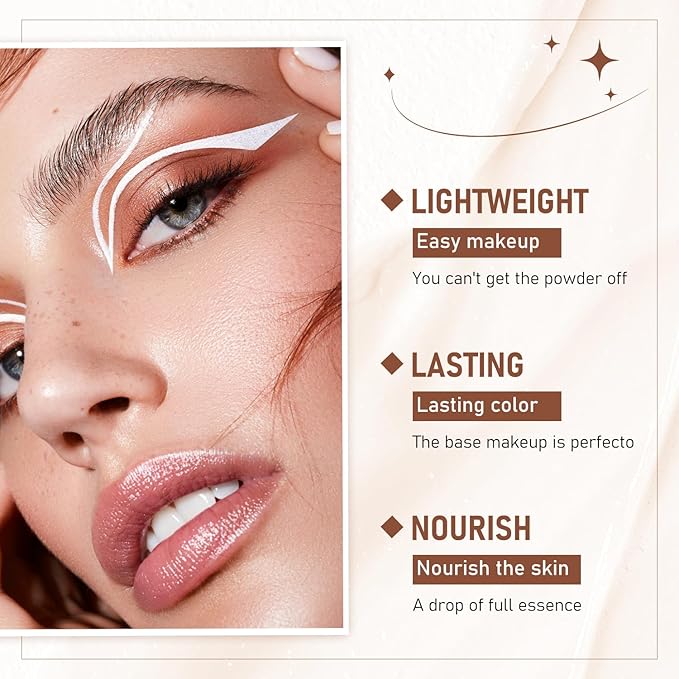 Flawless Eraser Foundation Stick,Korean Hydrating Lightweight Foundation Stick with Brush,Multi-Use Foundation Stick Makeup, Waterproof Thin and Cover Blemishes for All Skin Types (ivory white, 01)