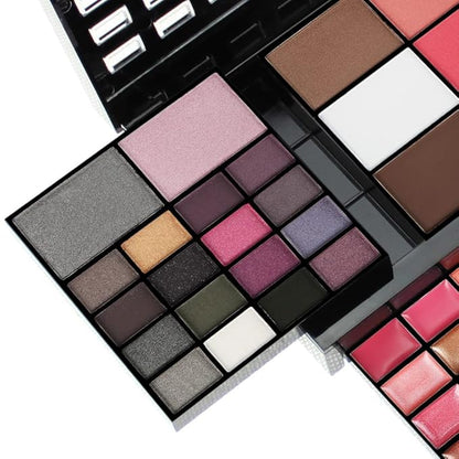 74 Colors Cosmetic Makeup Palette Set Kit Combination with Eyeshadow Facial Blusher Eyebrow Powder Face Concealer Powder With Mirror + 13pcs brush All-in-One Makeup Kit