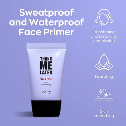 Elizabeth Mott - Thank Me Later Illuminating Face Primer 30g and Thank Me Later Face Makeup Setting Spray 95ml - Cruelty Free - (2-Pack Bundle)