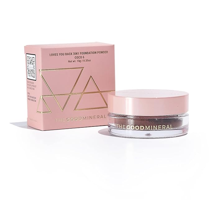 Loves-You-Back 3in1 Mineral Powder Foundation (COCO 6) | Designed for acne-prone, sensitive skin | Lightweight Coverage for hyperpigmentation + marks | Concealer, Foundation + Powder