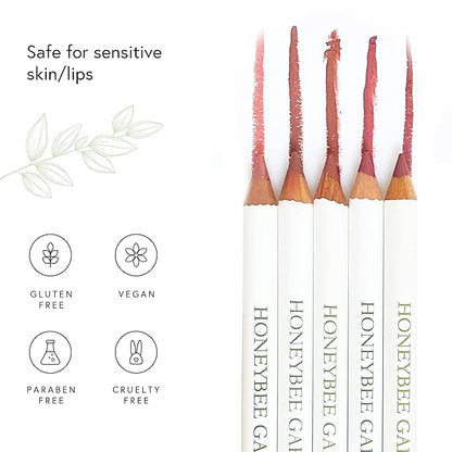 Honeybee Gardens Lip Liner + Lipstick Bundle, Calliope & Island Spice