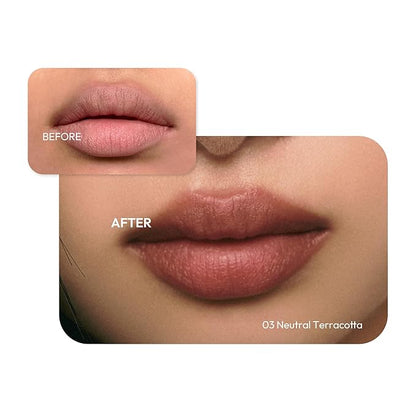 Wink Lip Shade Primer - All Day Top Coat, Smudge-Proof Base, Semi-Matte Long-Lasting Lip Primer (03 Neutral Terracotta)