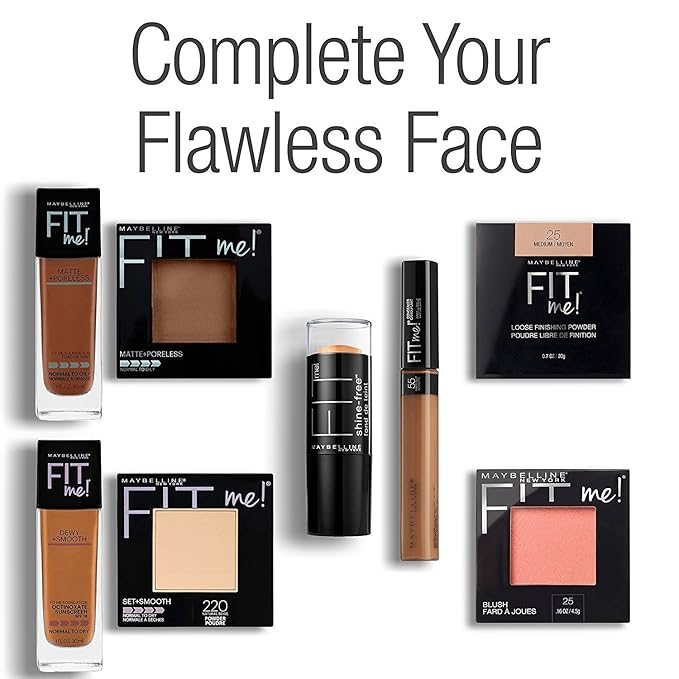 Maybelline New York Fit Me Matte + Poreless Powder Makeup, Warm Sun, 0.28 Ounce, Pack of 1, 334 WARM SUN (Pack of 2)