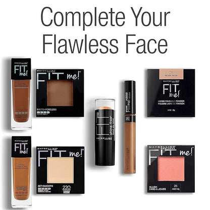 Maybelline New York Fit Me Matte + Poreless Powder Makeup, Warm Sun, 0.28 Ounce, Pack of 1, 334 WARM SUN (Pack of 2)