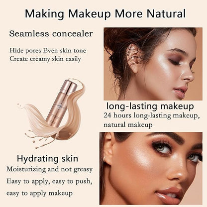 Airbrush Foundation Makeup Spray with Brush,Full Coverage Foundation for Waterproof Breathable,Natural Matte Finish,Concealer Moisturizing Foundation for Dry Skin (01/fair, 2.28 FL.OZ)