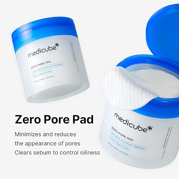 medicube Pore Care Duo for Flawless Skin: Zero Pore Blackhead Deep Cleansing Oil & Pads 2.0