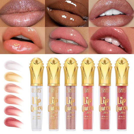 USHAS Lip Gloss,Lip Glow Oil, Shiny Smooth Soft Liquid Lip Glosses Lip Stain, High-Shine Finish, Moisturizing For Girls And Women Makeup (S5, Pack of 1)