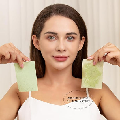 Teenitor Green Tea Blotting Paper - 800 Oil Absorbing Sheets for Oily Skin, Face Oil Control Film