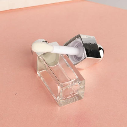 COSIDEA 18PCS Empty 8ML Square clear Lip Gloss Tube Silver big doe foot wand lipgloss tubes for Lip oil tint bottles container