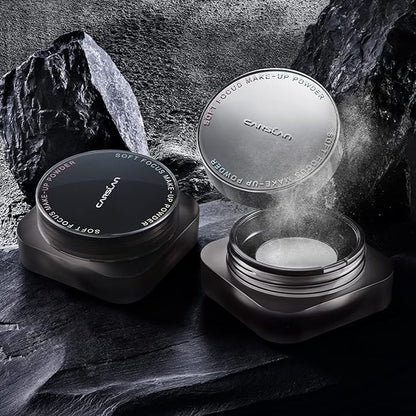 Soft Focus Loose Setting Powder, Waterproof, Matte, Oil Control, Shine Free, Talc-Free Face Powder Makeup, 24H Longwear Finishing Powder, 01 Dark Purple