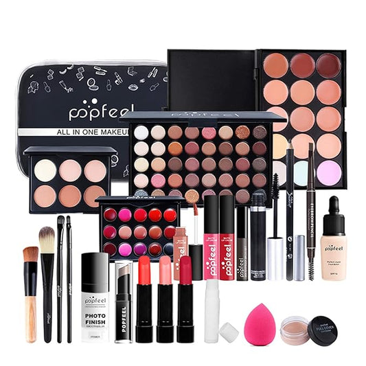 Makeup Kit for Women Full Kit, 24PCS Multi-Purpose Makeup Kit All-in-One Makeup Gift Set Makeup Essential Starter Kit, Compact and Lightweight Design for Girls, Women