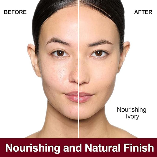 FV Dewy Foundation, Hydrating Formula & Medium Coverage, Waterproof, Long Lasting, Lightweight Liquid Foundation, Ideal For Dry/Combination Skin, 30g, Nourishing Ivory