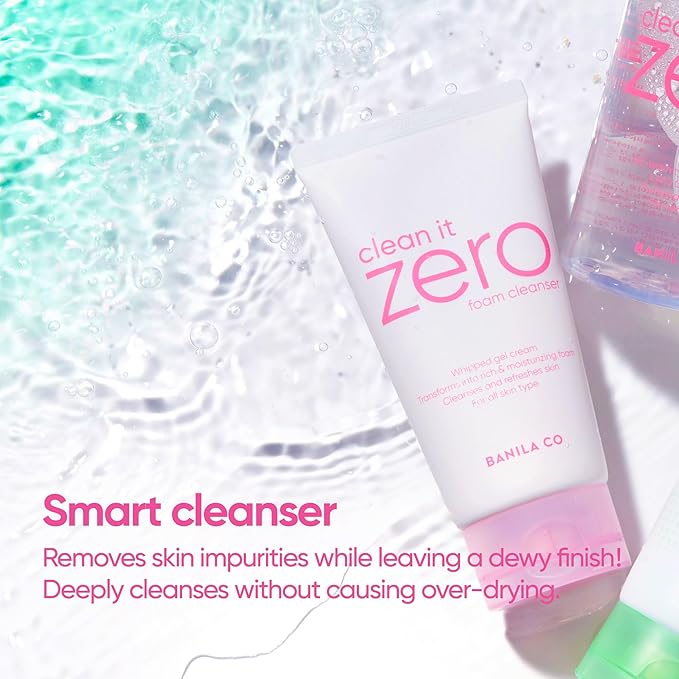 BANILA CO Clean It Zero Original Double Cleanse Set | Original Cleansing Balm 180ml + Foam Cleanser 150ml | Vegan Korean Face Wash for All Skin Types