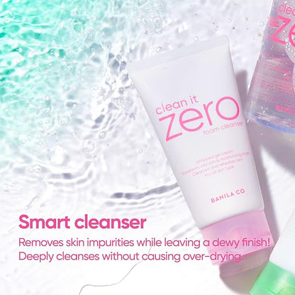 BANILA CO Clean It Zero Original Double Cleanse Set | Original Cleansing Balm 180ml + Foam Cleanser 150ml | Vegan Korean Face Wash for All Skin Types