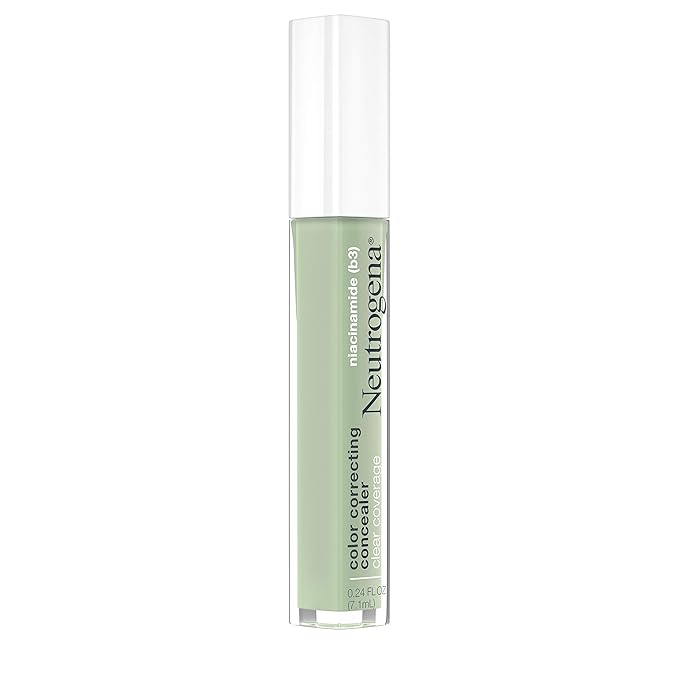 Neutrogena Clear Coverage Color Correcting Lightweight Face Concealer Makeup with Niacinamide & Green Pigment to Help Reduce Redness, 0.24 Fl Oz