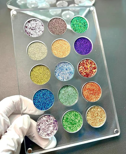 New EMPTY Magnetic Eyeshadow Palette DIY Acrylic All Transparent Elegant Eye Shadow Makeup Palette 26mm*15 holes