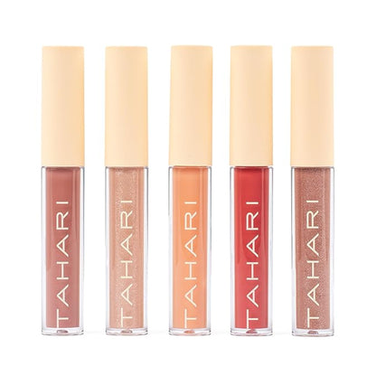VOTUM Tahari 5 -Piece Matte Lip Gloss Set – Simmery Shades Lip Gloss Pack for Women & Girls, Long-Lasting, Hydrating Lip Color Collection with Rich, Versatile Tones
