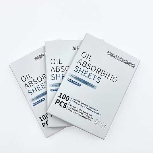 Premium Oil Blotting Paper Sheets, Translucent, Soft Face Blotting Paper Stay Skin Fresh and Smooth, for Facial Skin Care & Make Up(Blue) (3)