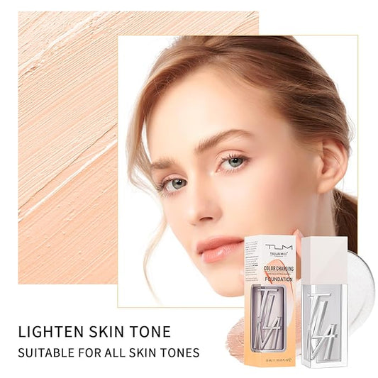 Foundation Makeup, Colour Changing Foundation, Moisturises Skin,Creates a Natural, Flawless Makeup, Waterproof and Sweatproof, Suitable for Many Skin Tones, 35ml*2