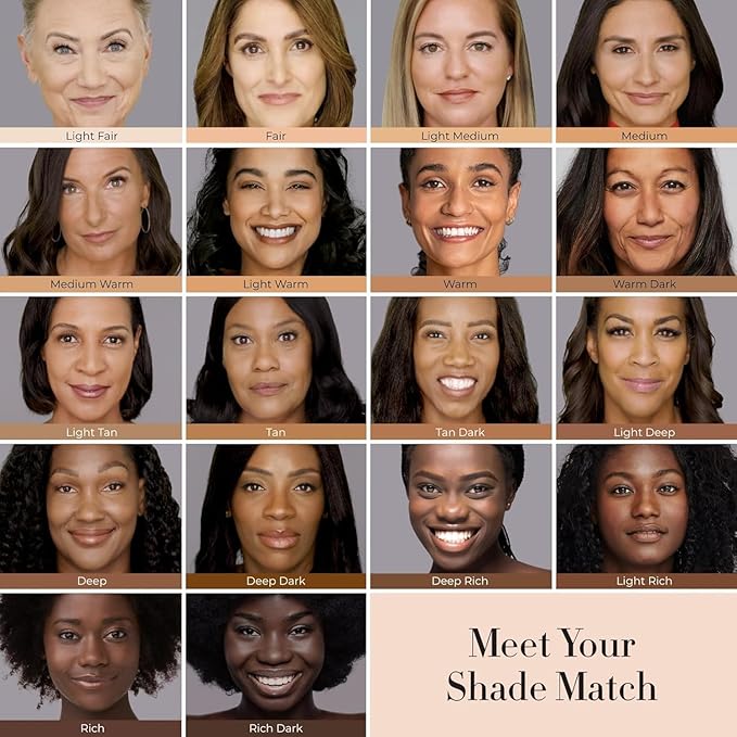 LUMINESS Airbrush Spray Silk Foundation Starter Kit - Rich - Foundation, Primer & Dual-Sided Angled Buffing Brush - Medium, Buildable Coverage, Anti-Aging Formula Hydrates & Moisturizes