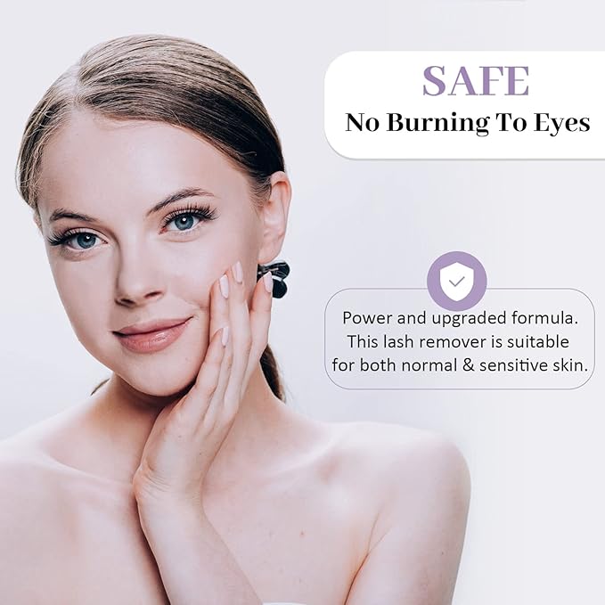 Eyelash Extension Glue Remover, PINKZIO Lash Extension Cream Remover For Eyelash Extension Glue, Fast Lash Adhesive Dissolution, Easy To Control, No Damage To Natural Lahes-5 ml, white