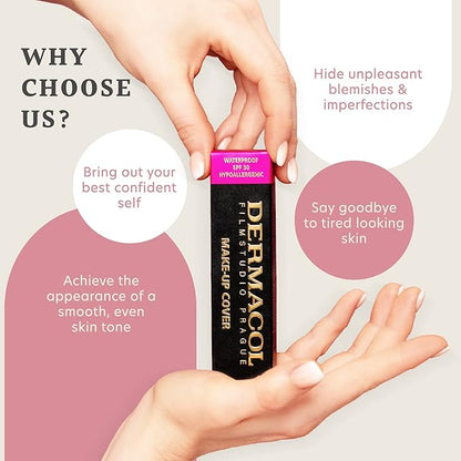 Dermacol - Full Coverage Foundation, Liquid Makeup Matte Foundation with SPF 30, Waterproof Foundation for Oily Skin, Acne, & Under Eye Bags, Long-Lasting Makeup Products, 30g, Shade 215