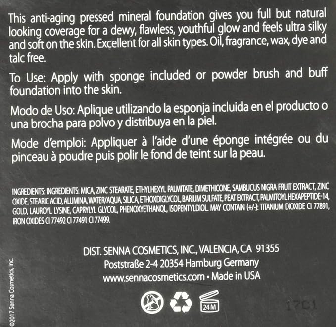 Cosmetics Mineral Mix Pressed Foundation, Tan, 0.32 Ounce