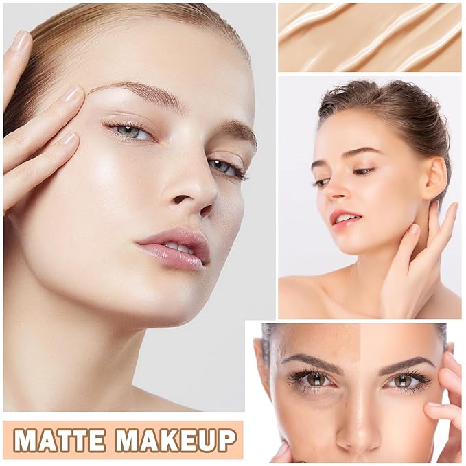 Flawless AirBrush Foundation High Coverage Foundation Smooth Creamy Matte Spray Foundation Makeup Kit For Mature Skin With Natural Nude Finish #Beige