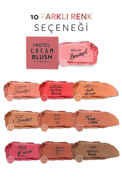 Cream Blush 41 | Pink | Fresh | Healthy & Natural Look | Ligh Weighted Formula | Sebum Control Richly Pigmented | Easily Blendable | Long Lasting | Semi Matte | 0.18 oz.