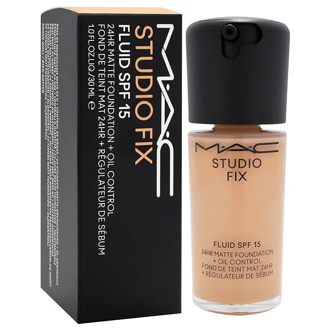 Studio Fix Fluid SPF 15 24Hr Matte Foundation Plus Oil Control - NC37 by MAC for Women - 1 oz Foundation