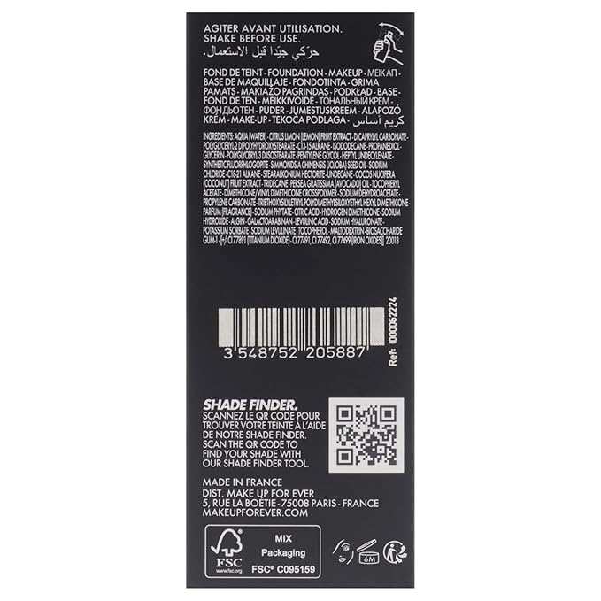 HD Skin Hydra Glow - 2R24 Cool Nude by Make Up For Ever for Women - 1 oz Foundation