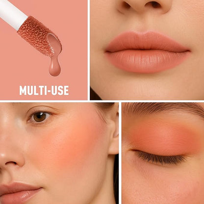 FV Liquid Blush, Long Lasting Buildable Cream Cheek Tint with High-Pigment Color, Weightless Blendable Formula for Natural Dewy Finish (Romance)