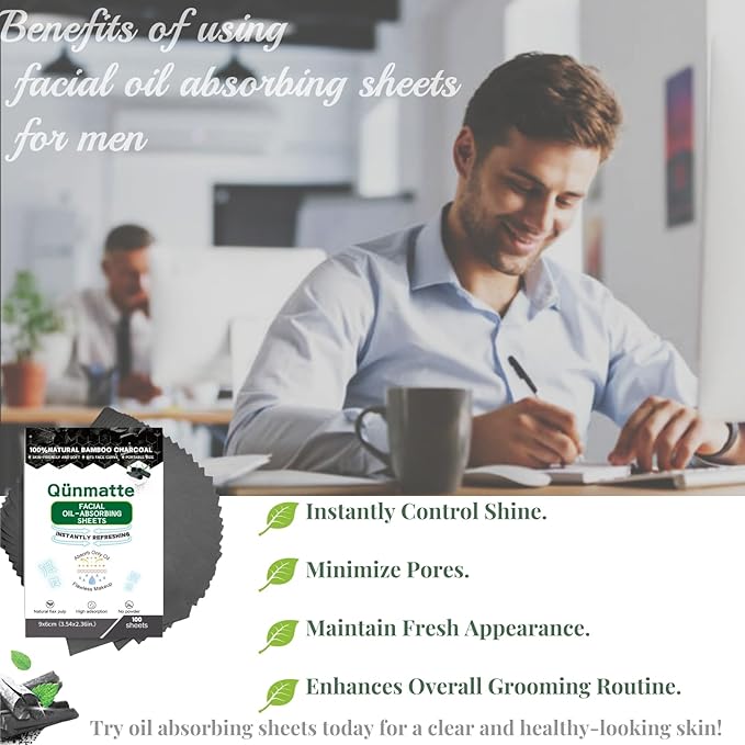Blotting Paper for Oily Skin,Makeup Oil Absorbing Sheets for Face, Natural Bamboo Charcoal Individual Premium Oily Face Oil Control Paper