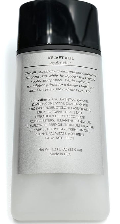 Moisturizing Velvet Veil Foundation Primer Serum Gel, Paraben & Talc Free, 1 Ounce Tube, No Animal Testing & Cruelty Free, Non-Comedogenic