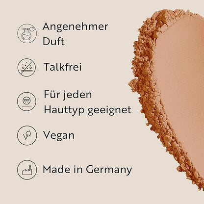 M. Asam MAGIC FINISH Satin Compact Powder Beige (8 g) - pressed powder for perfect hold, matting & perfecting, prolongs the hold of make-up, with hyaluronic acid & vitamin E, vegan