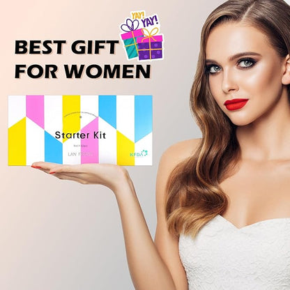 BB Facial Glow Serum Starter Kit Hyaluronic Acid Essence Foundation Skin Care Kit 0.27oz 6 Vials, Combined With Niacinamide and Peptides To Brighten Skin Tone Anti-Aging Foundation 6-Color(Multicolo)