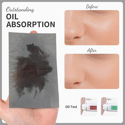 Oil Blotting Sheets for Face, DUcare 100 Counts Green Tea Blotting Paper For Oily Skin, Oil Absorbing Sheets For Face