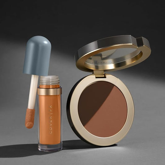 Cover FX Discoloration Kit: Total Coverage Cream Foundation - D4 + Skin Discovered Longwear Concealer, R2 - Full Coverage