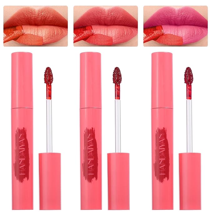 3 Colors Peel Off Matte Lip Liner Stain, Long Lasting Natural Peel Off Tattoo Lip Stain, Waterproof Non-Stick Cup Lip Tint Peel Off Lip Gloss, Lip Makeup Mother's Day Gifts for Women-01#02#03#